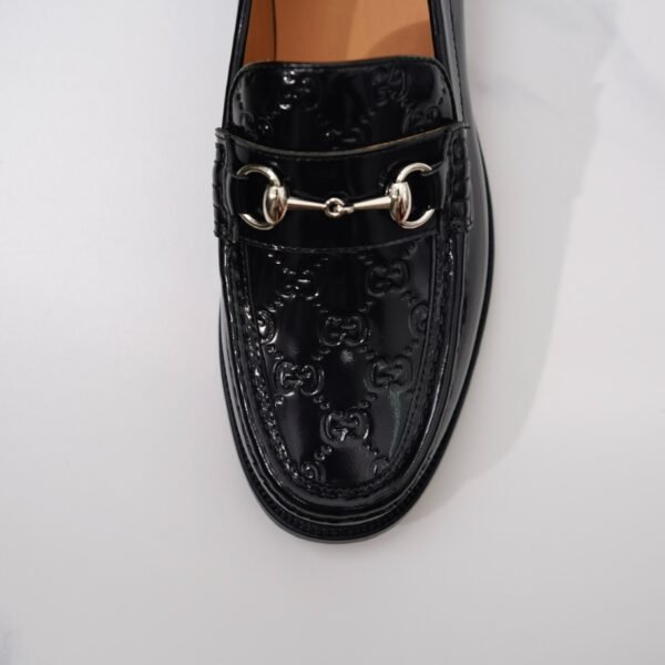 GUCCI LEATHER BLACK GC LOGO HORSEBIT LOAFER – GL055 - Image 4