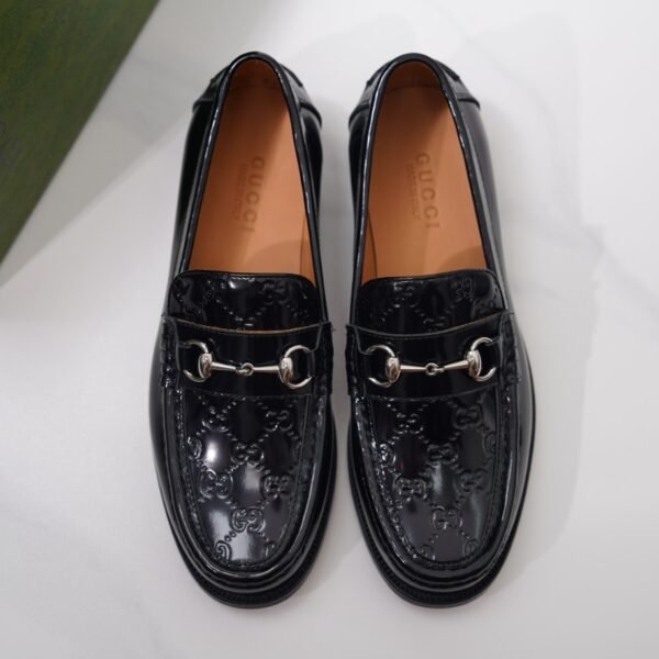 GUCCI LEATHER BLACK GC LOGO HORSEBIT LOAFER – GL055 - Image 3