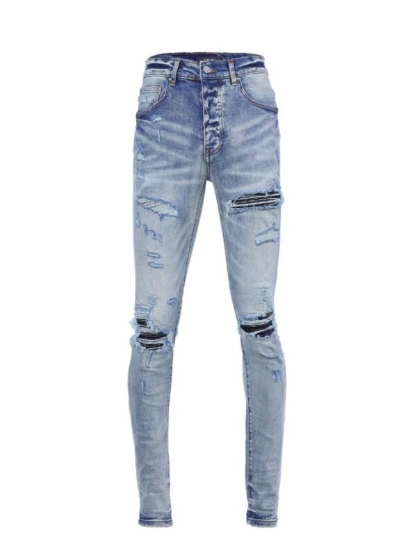 Amiri Distressed Blue Rip Jeans – AMIJ046 - Image 2