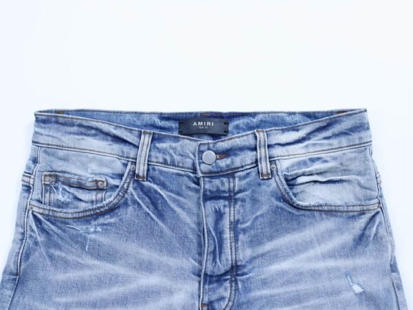 Amiri Logo-Embroidered Skinny Blue Jeans – AMIJ048 - Image 4