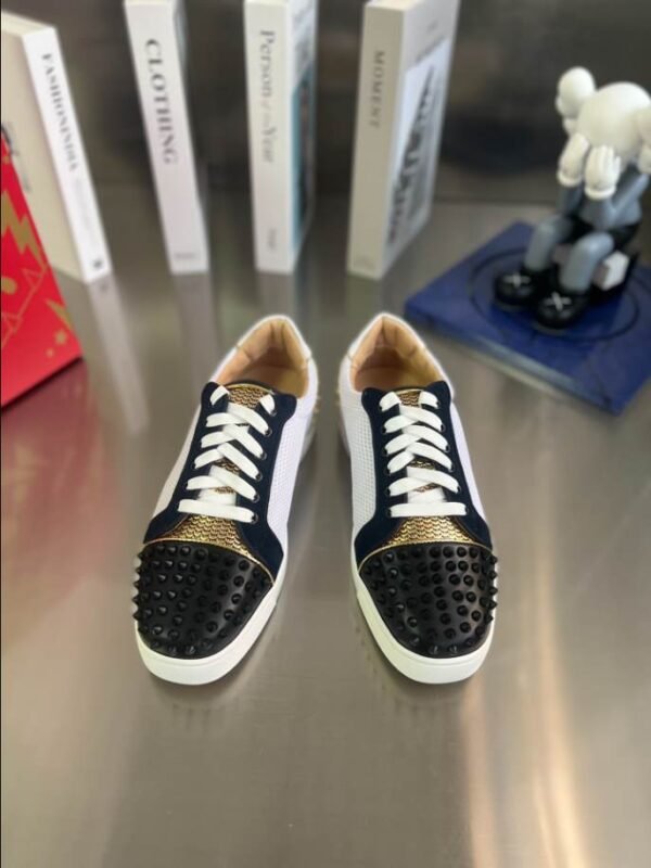 Christian Louboutin Low Top Black White Gold Sneaker – CLS050 - Image 2