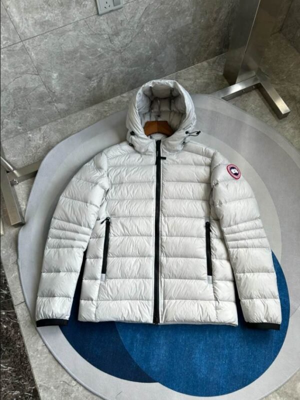 Canada Goose White Gray Crofton Down Jacket – CN34 - Image 2