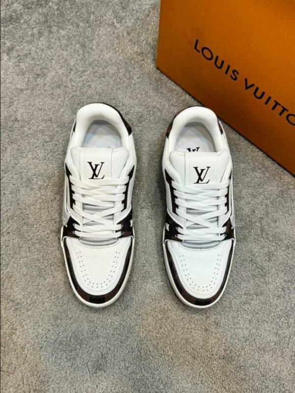 Louis Vuitton Trainer Damier White Brown Sneaker – LVS206 - Image 2