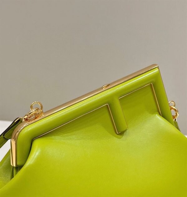 FENDI FIRST SMALL ACID GREEN LEATHER BAG - F046 - Image 5