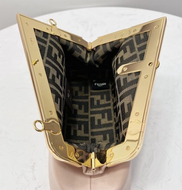FENDI FIRST SMALL PINK LEATHER BAG - F007 - Image 6