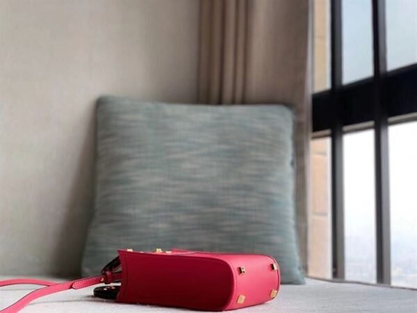 FENDI MINI SUNSHINE SHOPPER FUCHSIA LEATHER MINI BAG - F009 - Image 4