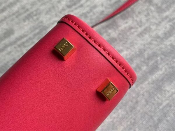 FENDI MINI SUNSHINE SHOPPER FUCHSIA LEATHER MINI BAG - F009 - Image 7