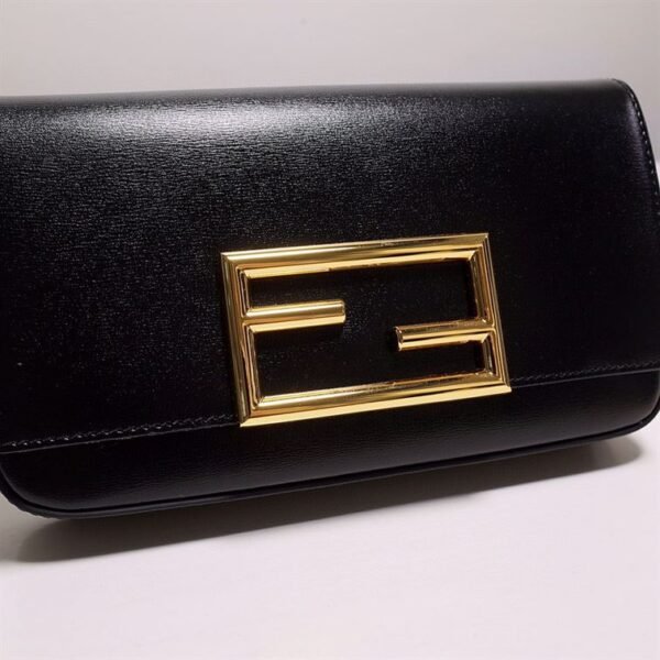 FENDI WALLET ON CHAIN WITH POUCHES BLACK MINI BAG - F054 - Image 3