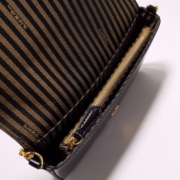 FENDI WALLET ON CHAIN WITH POUCHES BLACK MINI BAG - F054 - Image 8