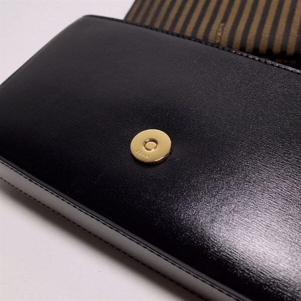 FENDI WALLET ON CHAIN WITH POUCHES BLACK MINI BAG - F054 - Image 6