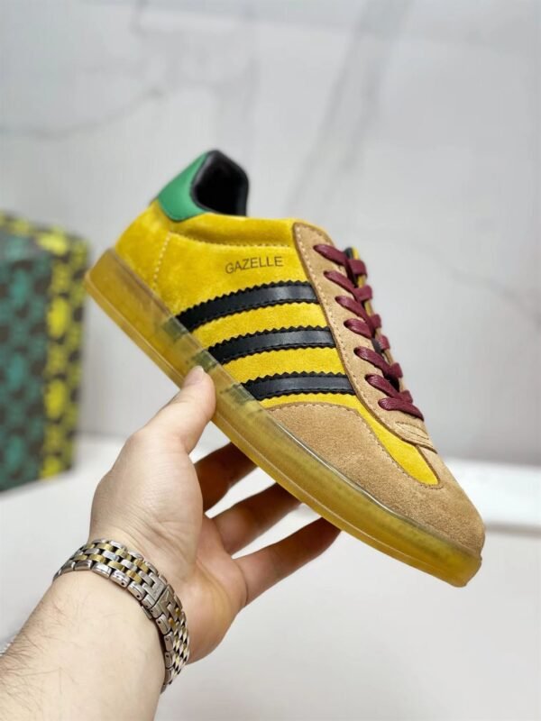 GUCCI ADIDAS GAZELLE 'YELLOW VELVET GREEN' – GCC121 - Image 4