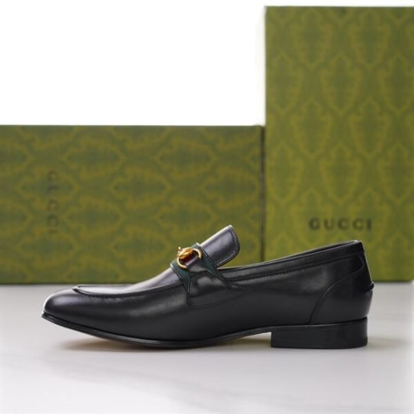 GUCCI BRIXTON WEB LOAFER IN LEATHER WITH HORSEBIT – GL013 - Image 7