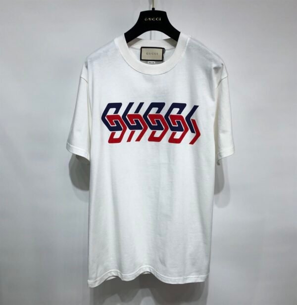 GUCCI COTTON JERSEY T-SHIRT WITH GUCCI MIRROR PRINT – GGS016 - Image 2