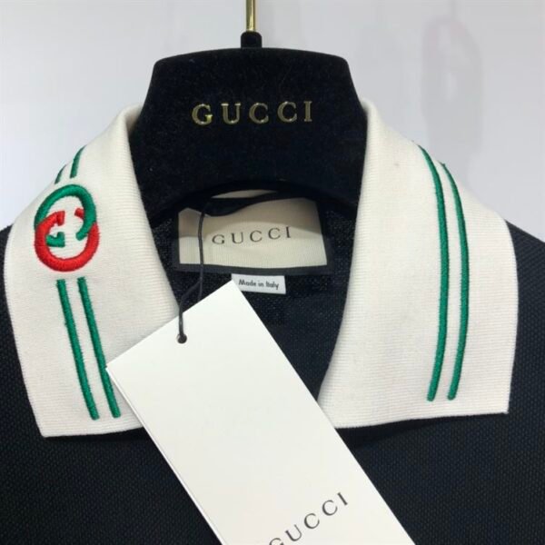 GUCCI COTTON PIQUET POLO WITH INTERLOCKING G – GGS035 - Image 4