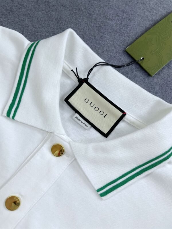 GUCCI COTTON POLO WITH WEB AND INTERLOCKING G – GGS037 - Image 5