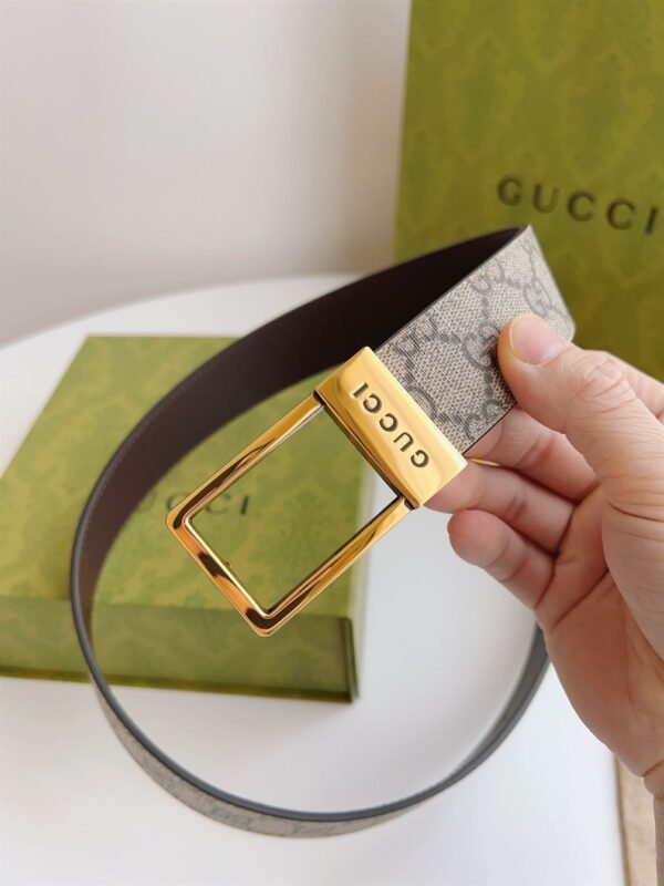 GUCCI GG BELT WITH RECTANGULAR BUCKLE – GB045 - Image 7
