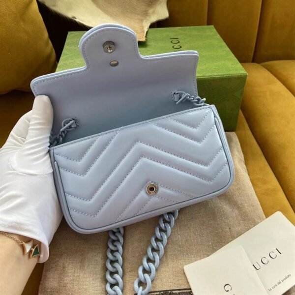 GUCCI GG MARMONT BELT BAG IN BLUE LEATHER - GB67 - Image 6