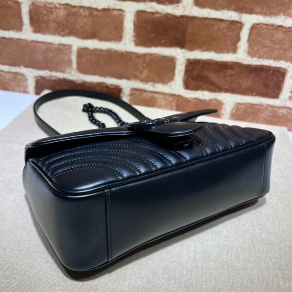 GUCCI GG MARMONT SMALL SHOULDER BAG IN BLACK LEATHER - GB63 - Image 5