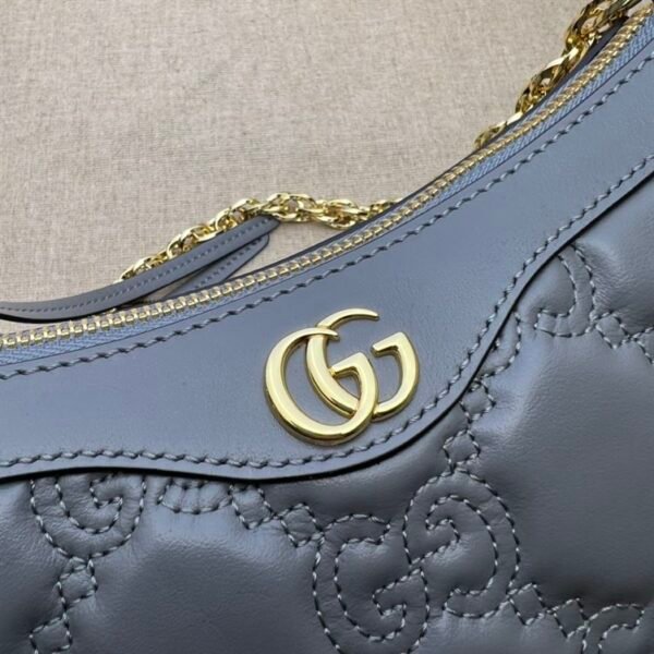 GUCCI GG MATELASSE HANDBAG WITH GREY LEATHER - GB90 - Image 7