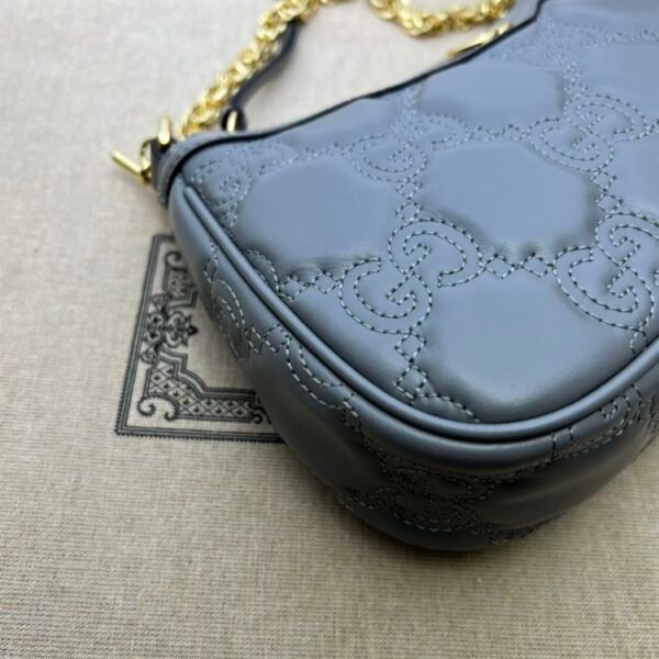 GUCCI GG MATELASSE HANDBAG WITH GREY LEATHER - GB90 - Image 5