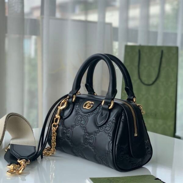 GUCCI GG MATELASSE MINI BAG IN BLACK LEATHER - GB69 - Image 3