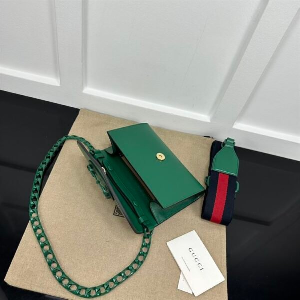 GUCCI HORSEBIT 1955 MINI BAG IN GREEN LEATHER - GB32 - Image 4