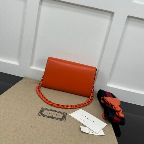 GUCCI HORSEBIT 1955 MINI BAG IN ORANGE LEATHER - GB34 - Image 2