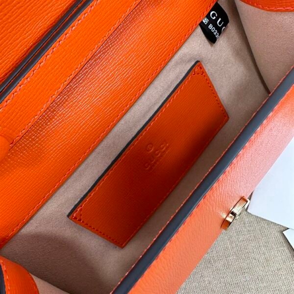 GUCCI HORSEBIT 1955 MINI BAG IN ORANGE LEATHER - GB34 - Image 6