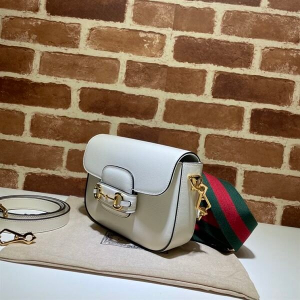 GUCCI HORSEBIT 1955 MINI BAG IN WHITE LEATHER - GB10 - Image 3