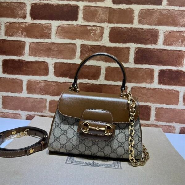 GUCCI HORSEBIT 1955 MINI BAG WITH LIGHT BROWN - GB22