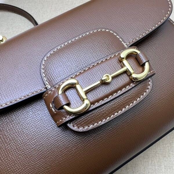 GUCCI HORSEBIT 1955 MINI BAG WITH LIGHT BROWN LEATHER - GB20 - Image 7