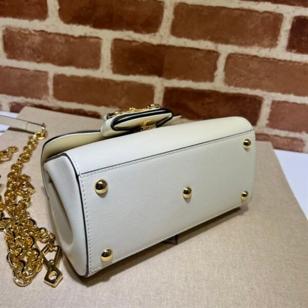 GUCCI HORSEBIT 1955 MINI BAG WITH WHITE LEATHER - GB19 - Image 4