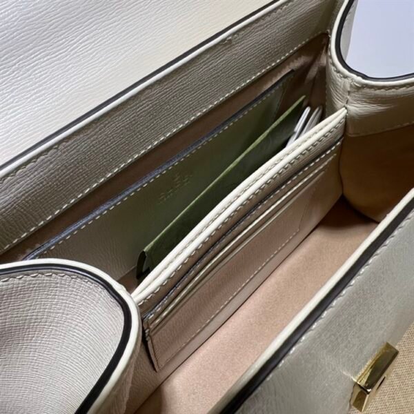 GUCCI HORSEBIT 1955 MINI BAG WITH WHITE LEATHER - GB19 - Image 6
