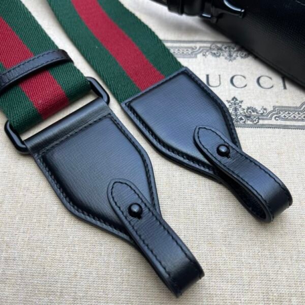 GUCCI HORSEBIT 1955 SMALL SHOULDER BAG BLACK LEATHER - GB24 - Image 9