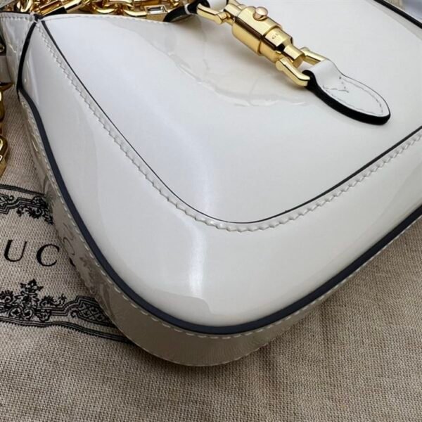 GUCCI JACKIE 1961 MINI SHOULDER BAG WITH WHITE PATENT LEATHER - GB72 - Image 6