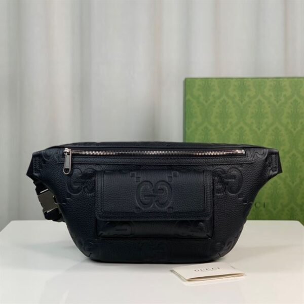 GUCCI JUMBO GG BELT BAG BLACK - BG042 - Image 2