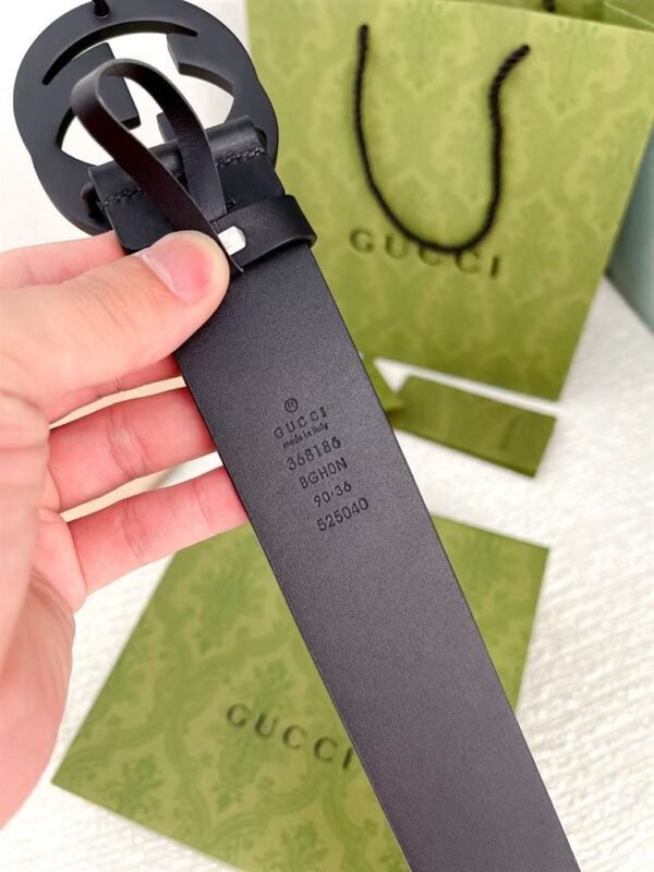 GUCCI LEATHER BELT WITH INTERLOCKING G – GB006 - Image 7