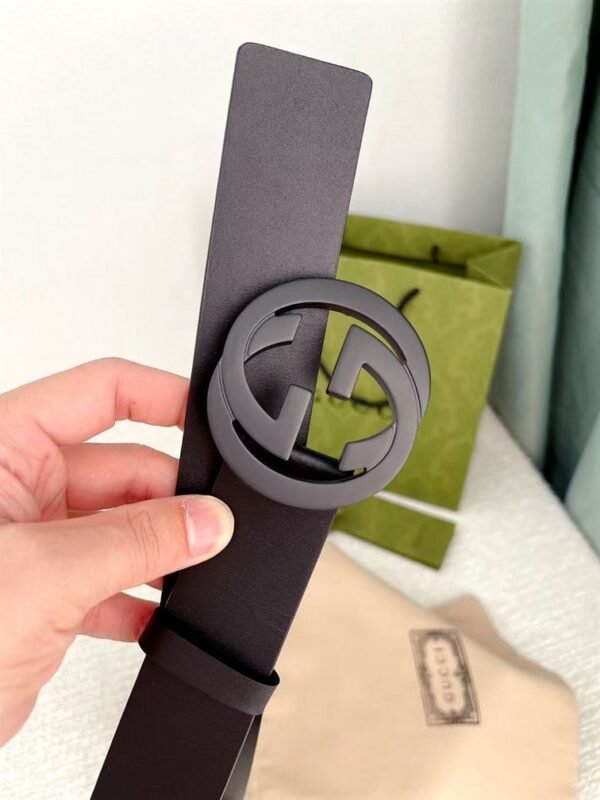 GUCCI LEATHER BELT WITH INTERLOCKING G – GB006 - Image 9