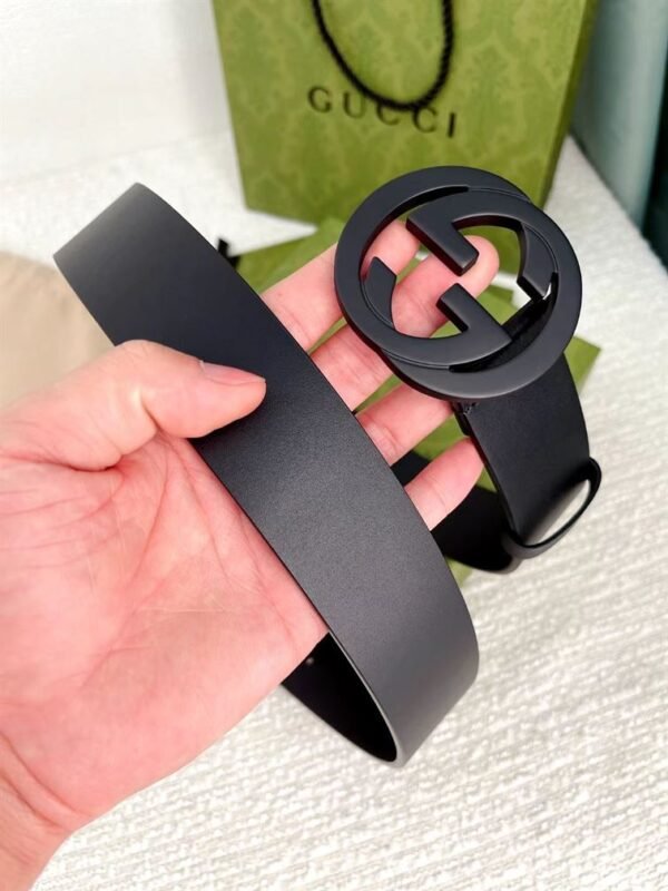 GUCCI LEATHER BELT WITH INTERLOCKING G – GB006 - Image 6