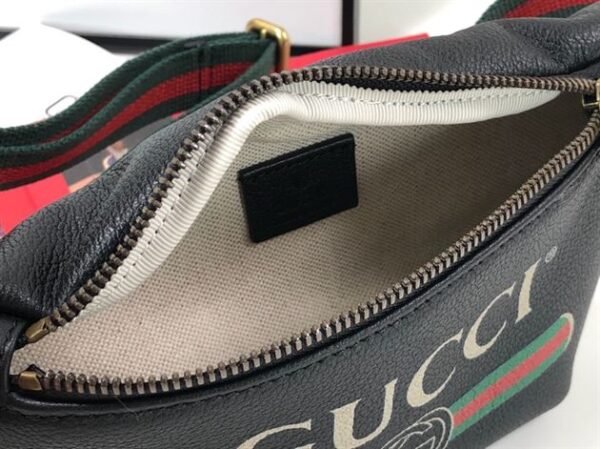 GUCCI LOGO-PRINT LEATHER BELT BAG - BG009 - Image 6