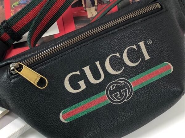 GUCCI LOGO-PRINT LEATHER BELT BAG - BG009 - Image 8