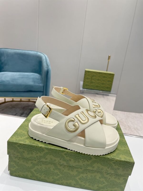GUCCI MEN'S GUCCI SANDAL WHITE LEATHER – GSL010