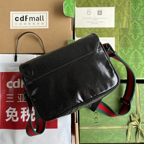 GUCCI MONOGRAMMED BUCKLE DETAILED SHOULDER BAG - BG054 - Image 3
