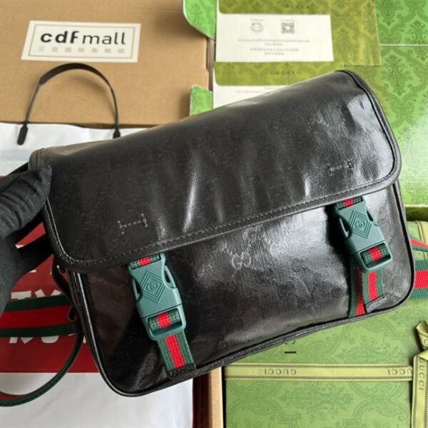 GUCCI MONOGRAMMED BUCKLE DETAILED SHOULDER BAG - BG054 - Image 2
