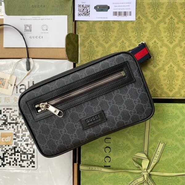 GUCCI OPHIDIA GG-MONOGRAMMED CANVAS BELT BAG - BG041 - Image 2