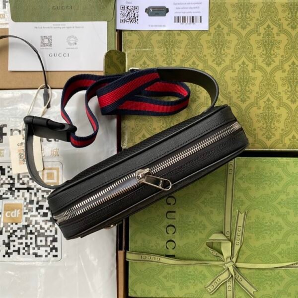GUCCI OPHIDIA GG-MONOGRAMMED CANVAS BELT BAG - BG041 - Image 8