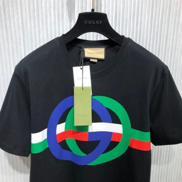 GUCCI ROUND GG PRINT COTTON T-SHIRT – GGS039 - Image 4