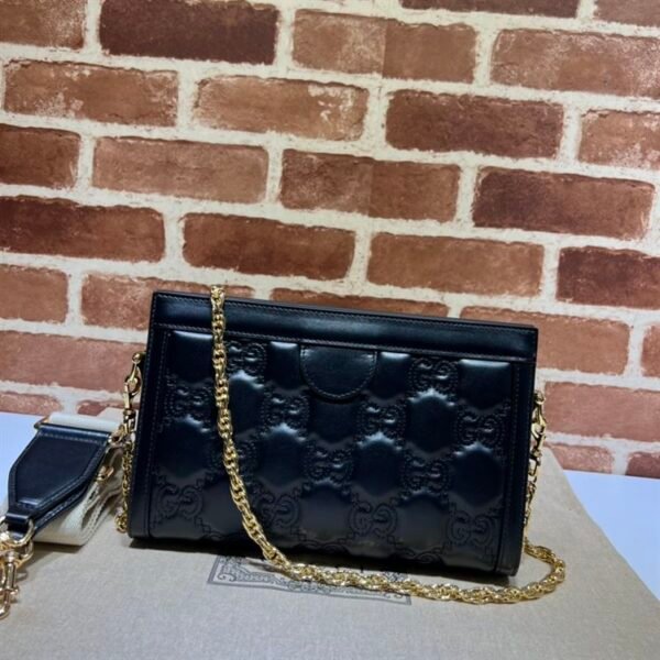 GUCCI SMALL GG QUILTED LEATHER BAG IN BLACK - GB29 - Image 2