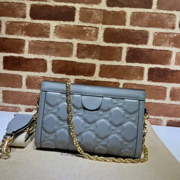 GUCCI SMALL GG QUILTED LEATHER BAG IN PALE GRAY - GB28 - Image 2