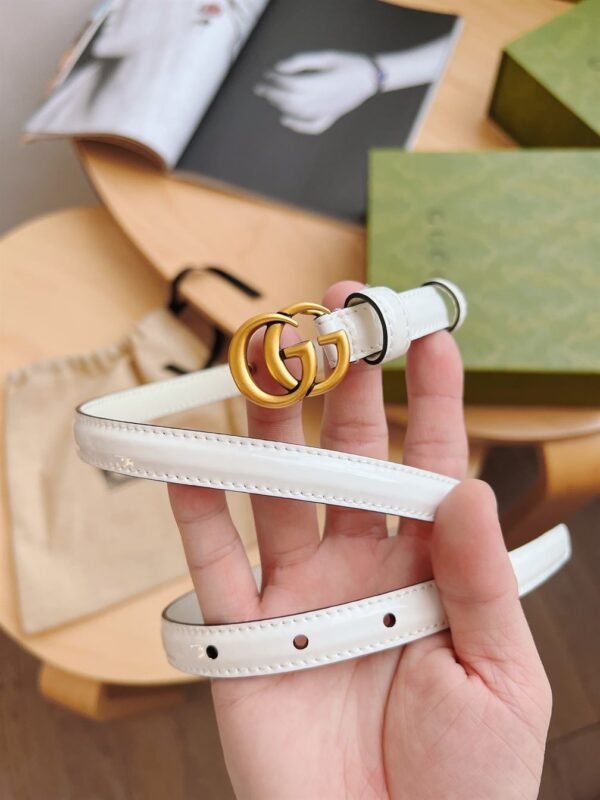 GUCCI THIN PATENT DOUBLE G BELT – GB050 - Image 3